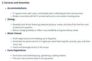 An excerpt of a business plan generated by the Quillbot business plan generator