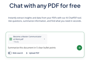 Asking Quillbot's ChatPDF tool questions