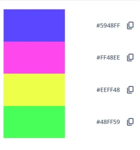 Tetradic colors