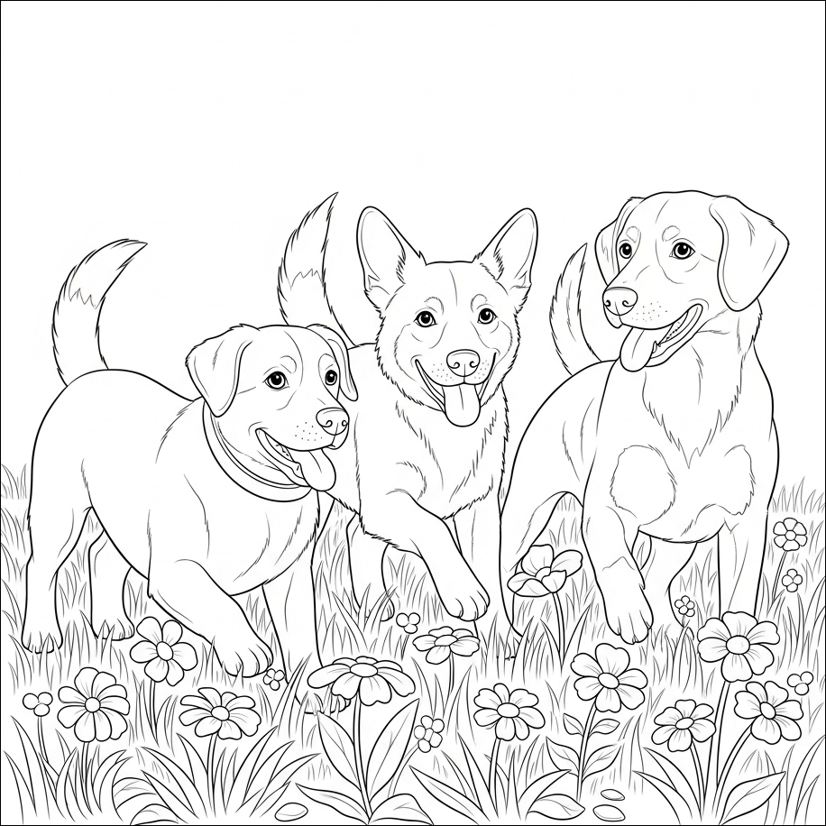 Ausmalbilder Hunde