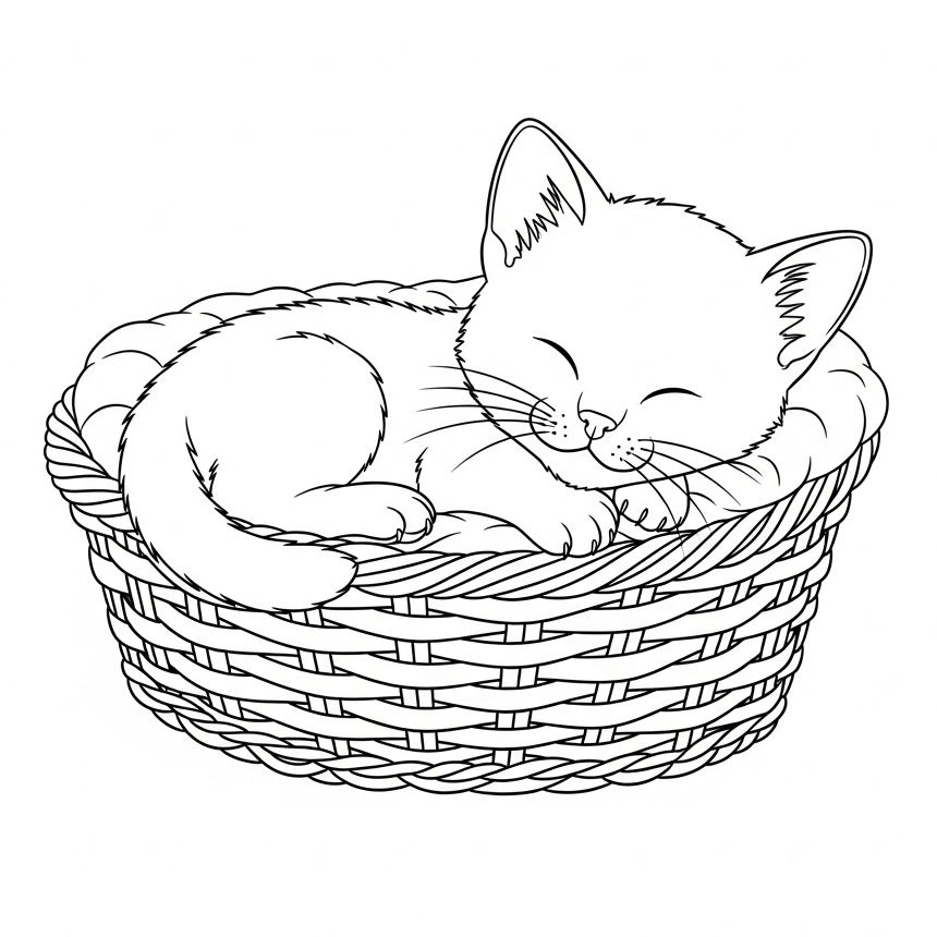 Katzen-Ausmalbild-1