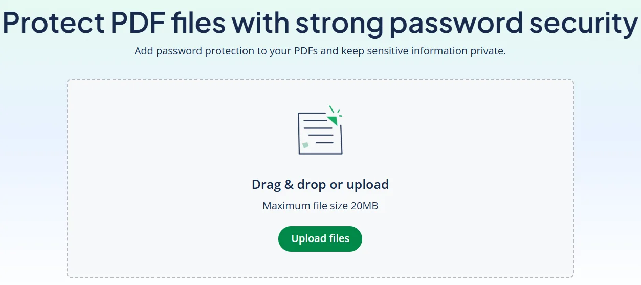 Quillbot's free online Protect PDF tool