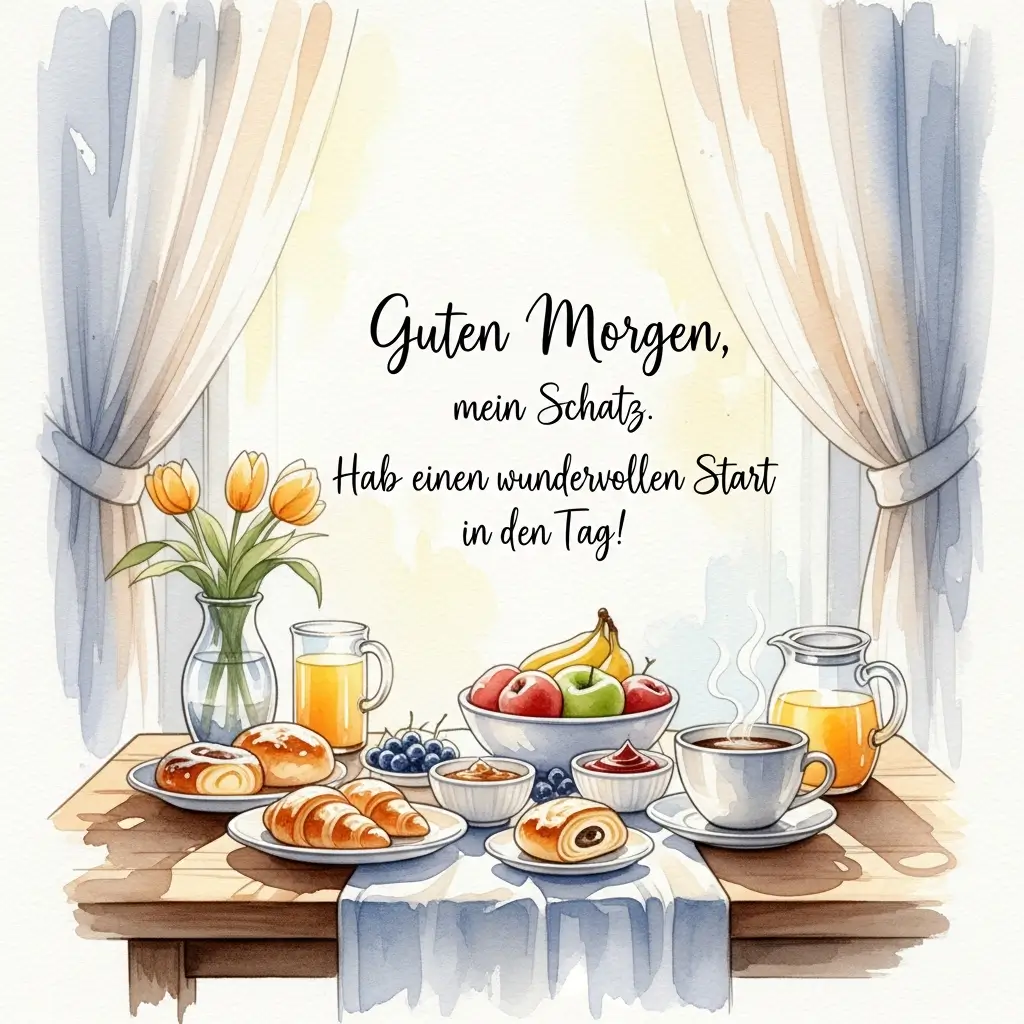 Romantischer Guten-Morgen-Gruß