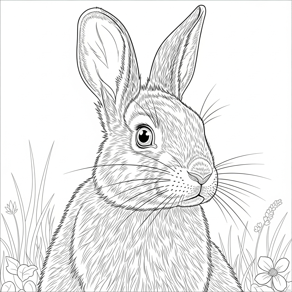 coloriage lapin pour adultes