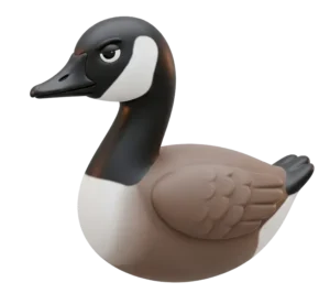 A devious Canadian goose emoji generated with Quillbot's emoji generator