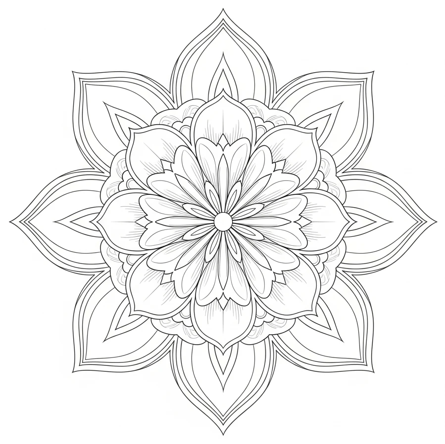 Mandala-Ausmalbild