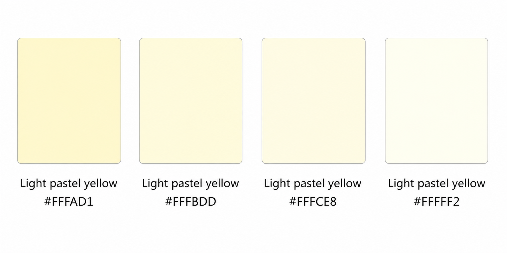 Light pastel yellow hex code