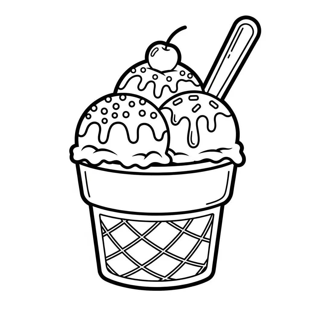coloriage glace en pot